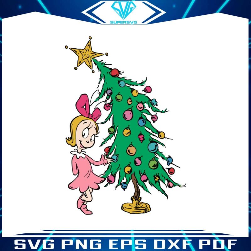 cute-cindy-lou-who-christmas-tree-svg-digital-file