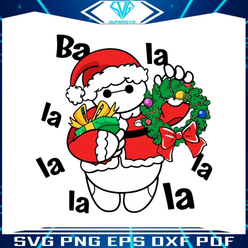 funny-baymax-christmas-wreath-svg-digital-cutting-file