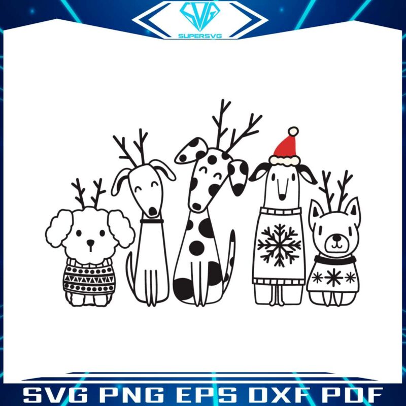vintage-christmas-reindeer-dogs-svg-cutting-digital-file