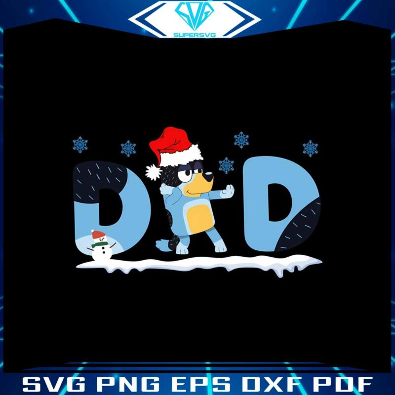 bluey-dad-christmas-with-santa-hat-svg-digital-cricut-file