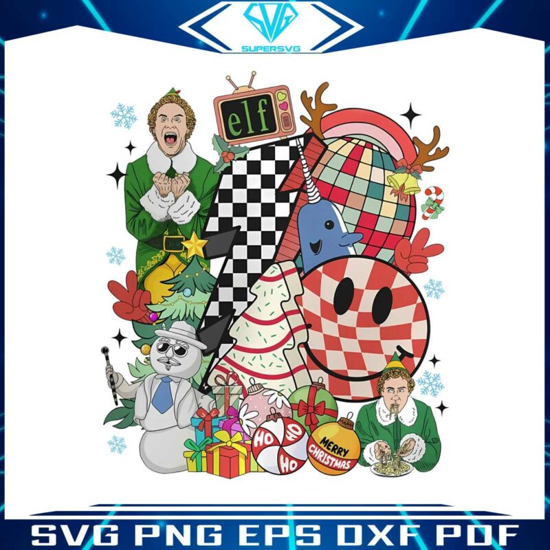 buddy-elf-checkered-christmas-svg-graphic-design-file