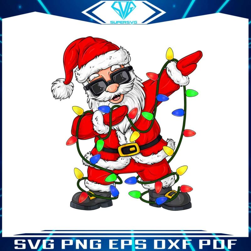 funny-santa-claus-with-christmas-lights-png-download