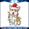 cute-corgi-christmas-lights-santa-hat-svg-digital-cricut-file