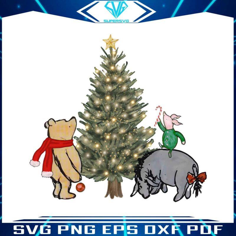 winnie-the-pooh-christmas-piglet-and-eeyore-png-file