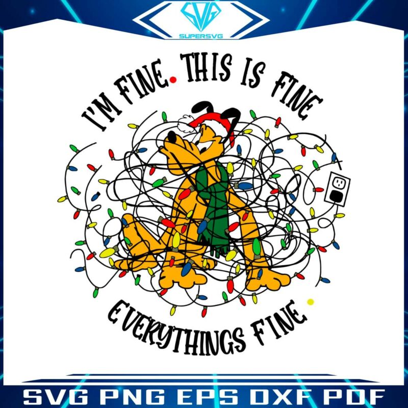 funny-this-is-fine-everythings-fine-pluto-christmas-svg-file