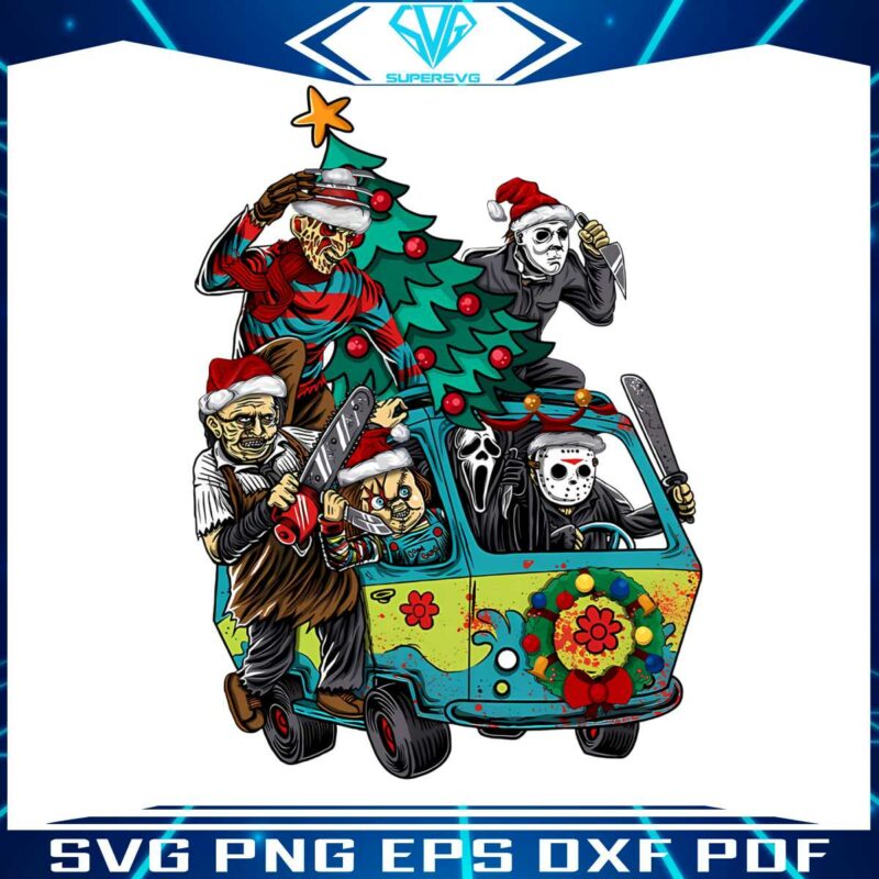 horror-movie-characters-christmas-tree-png-download