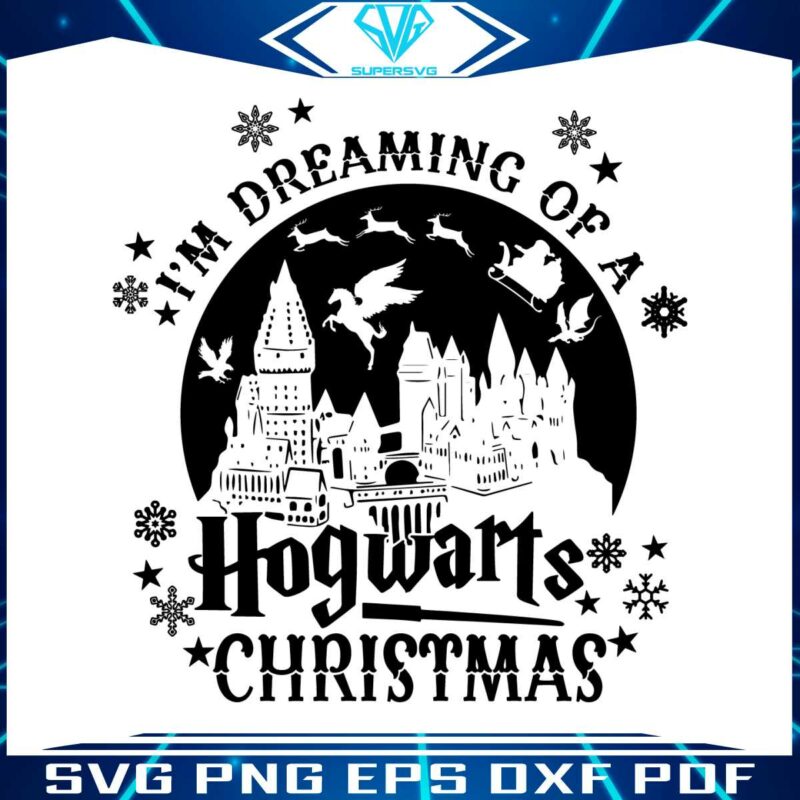 dreaming-of-a-hogwarts-christmas-svg