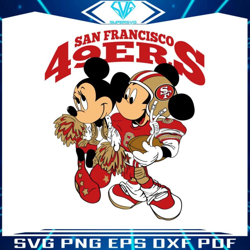 mickey-and-minnie-san-francisco-49ers-svg