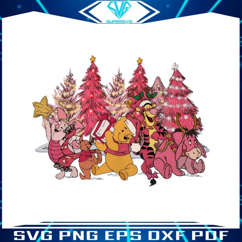 winnie-the-pooh-pink-christmas-tree-png