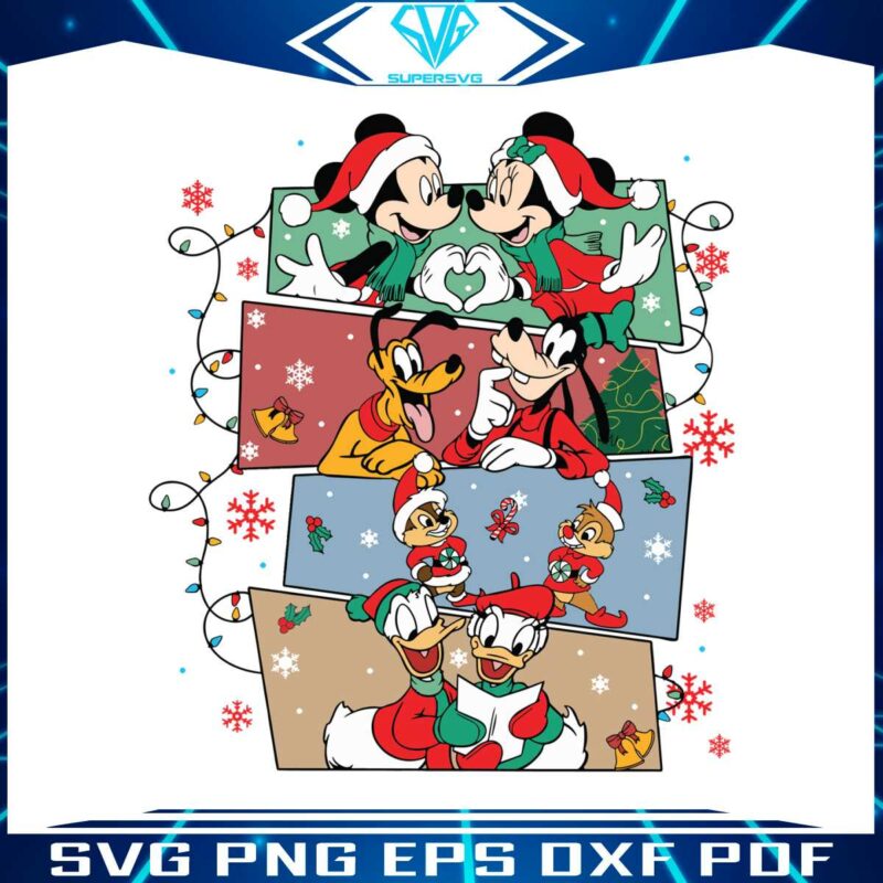 mickey-and-friends-christmas-lights-svg