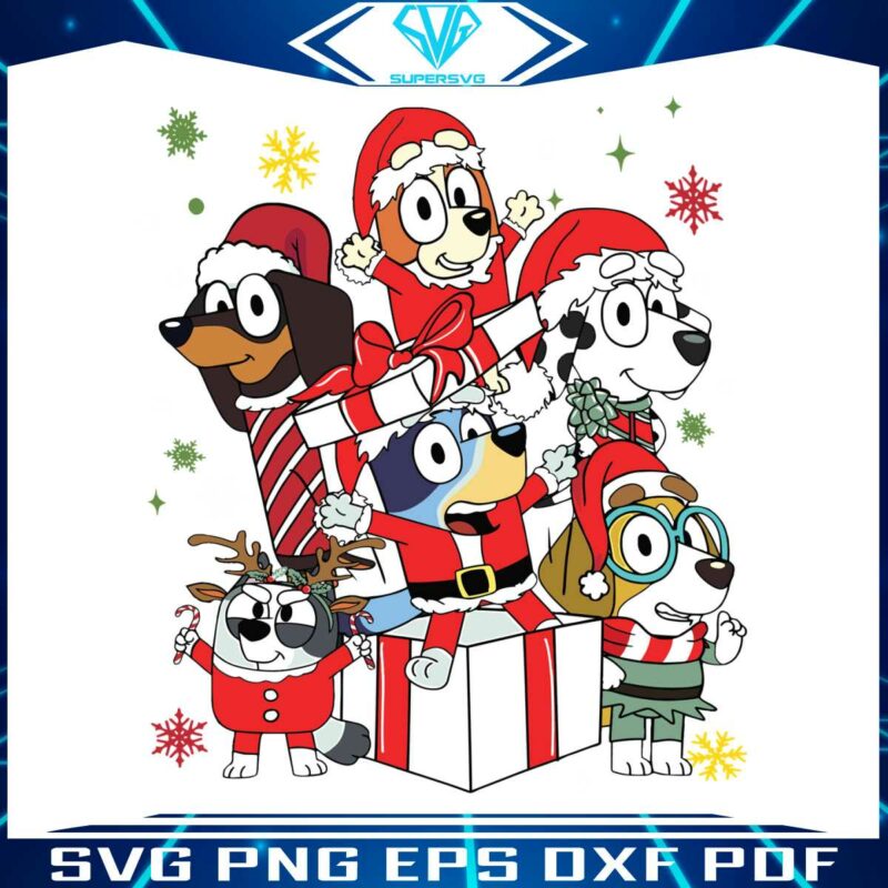 bluey-friends-christmas-family-svg