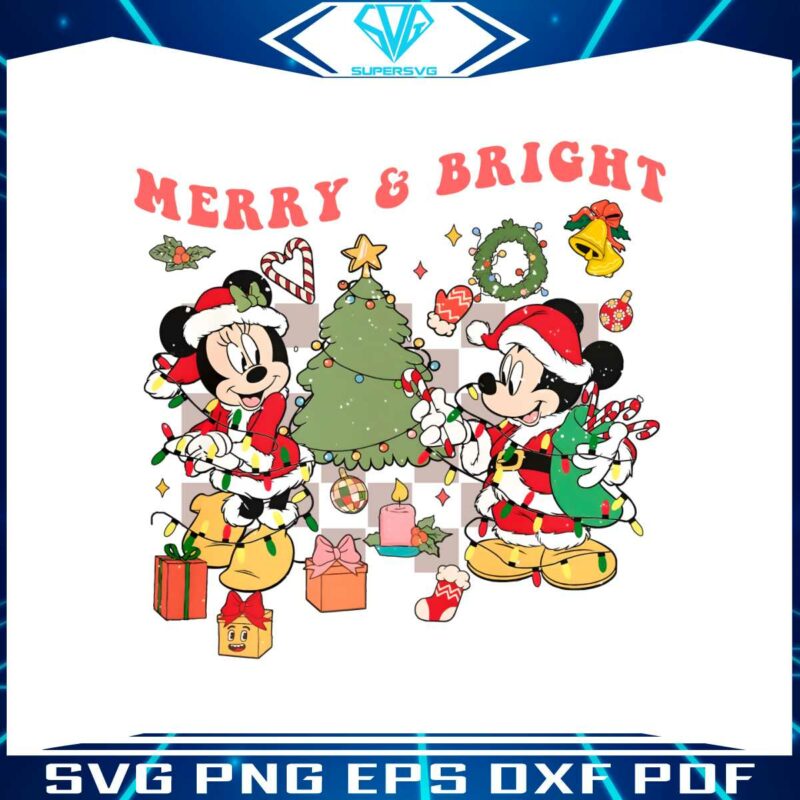 vintage-merry-and-bright-mickey-and-minnie-christmas-tree-png