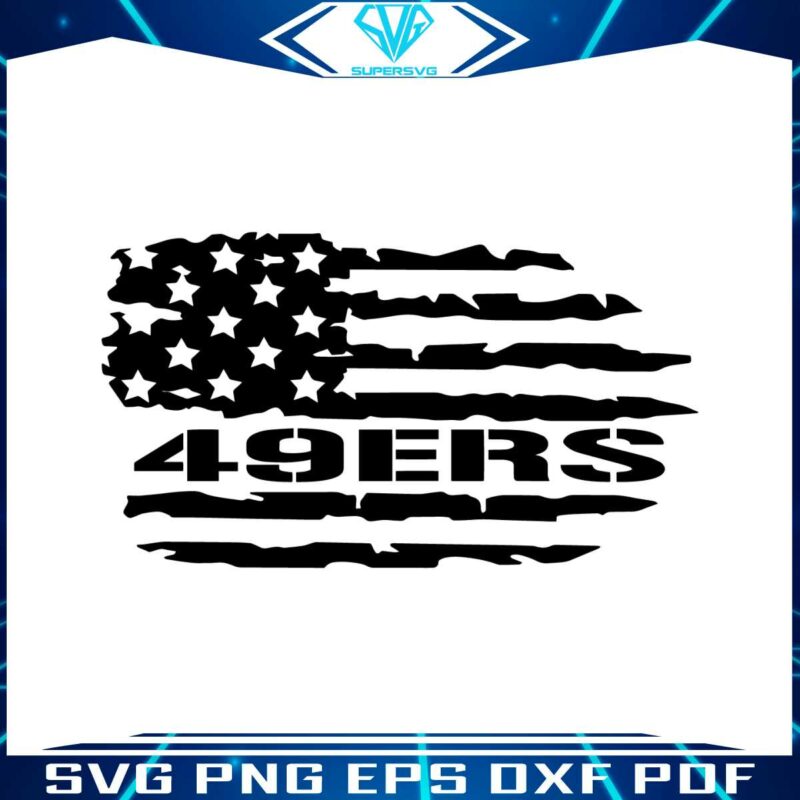 san-francisco-49ers-american-flag-svg