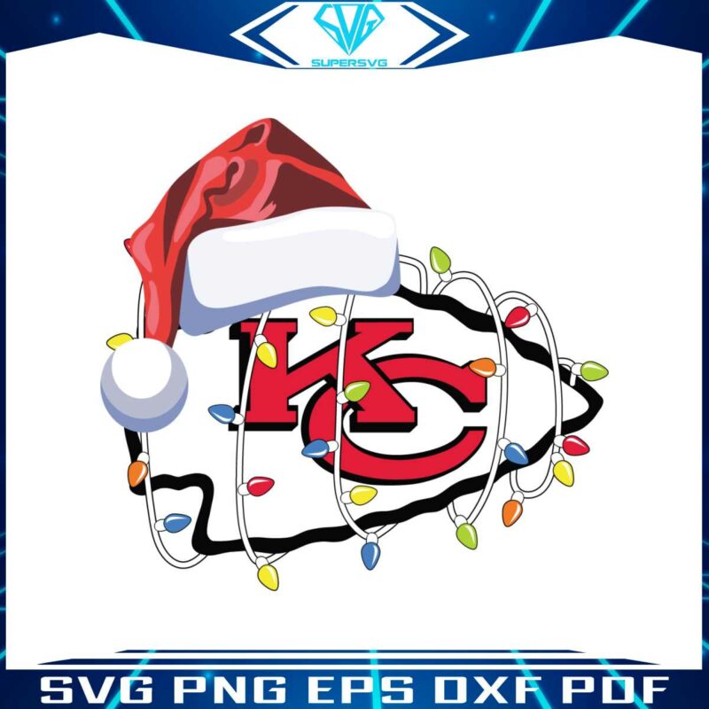 chiefs-with-santa-hat-and-christmas-light-svg