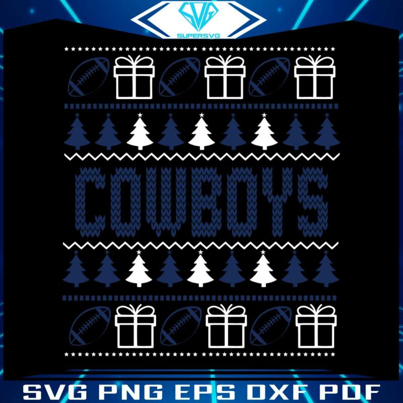 cowboys-football-christmas-svg-digital-download