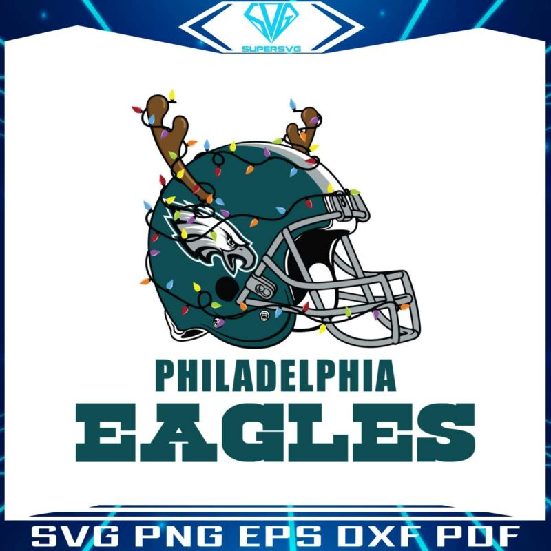 philadelphia-eagles-helmet-deer-antlers-svg-digital-download