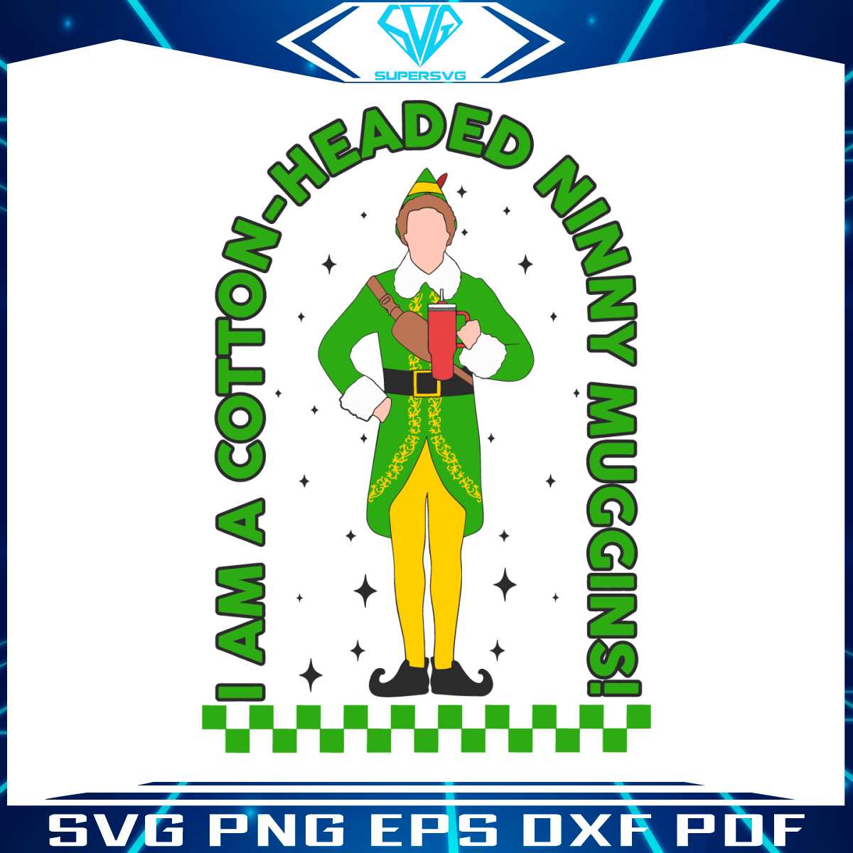 Maglietta Ufficiale Elf Per Ragazze - "Cotton Headed Ninny Muggins" Buddy - Bianca, 100% Cotone, Taglie 3-13 Anni