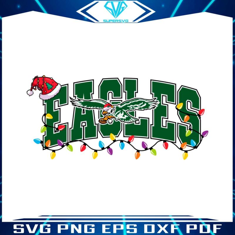 eagles-logo-with-christmas-hat-light-svg