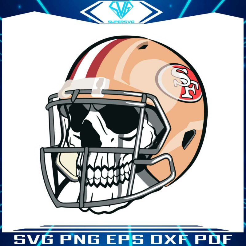 skull-wear-san-francisco-49ers-football-helmet-svg