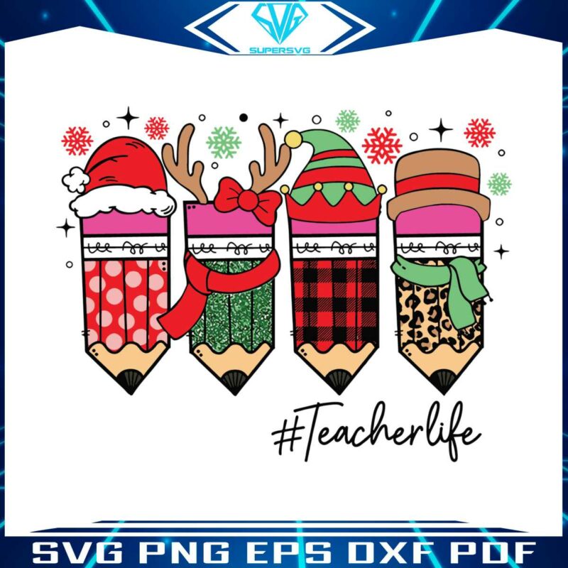 cute-teacher-life-christmas-pencils-svg