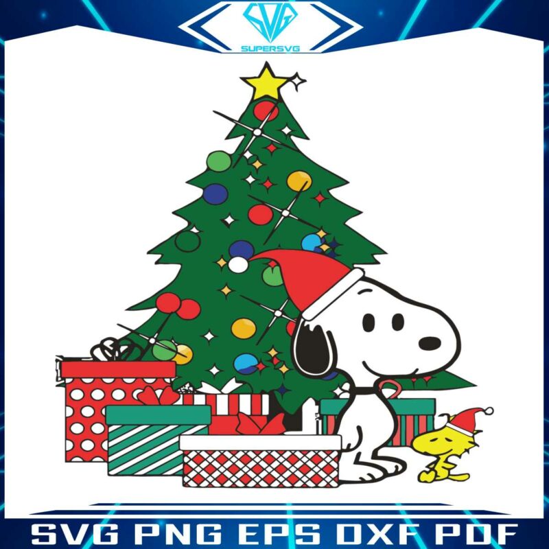 snoopy-tree-xmas-woodstock-svg