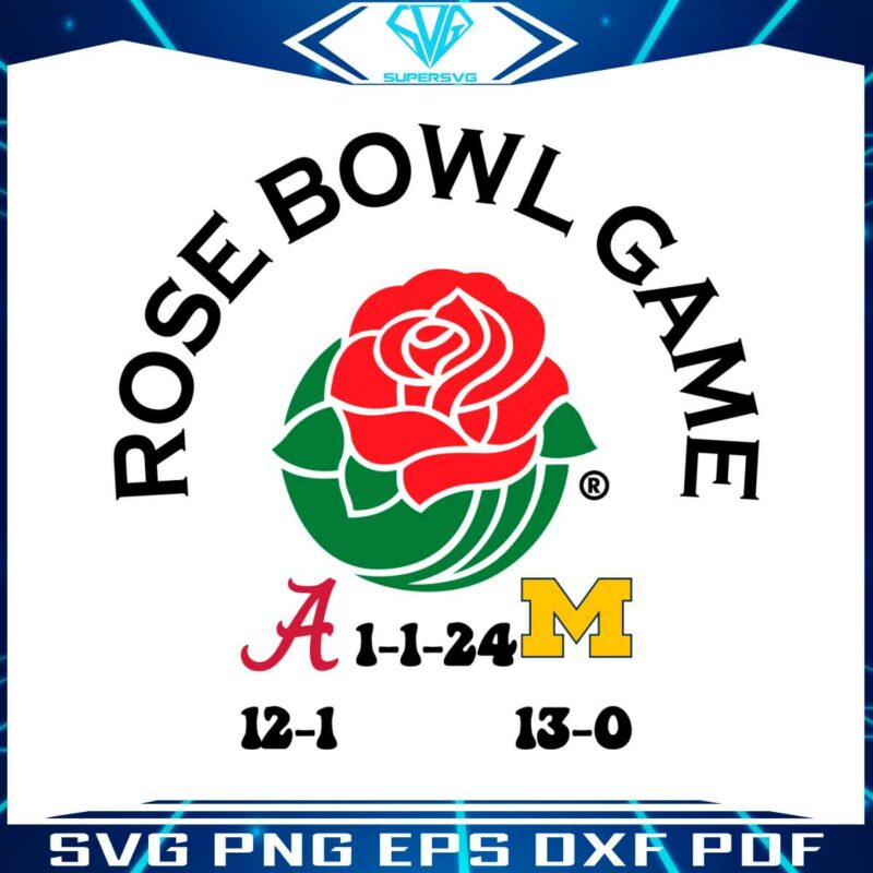 rose-bowl-2024-alabama-vs-michigan-svg