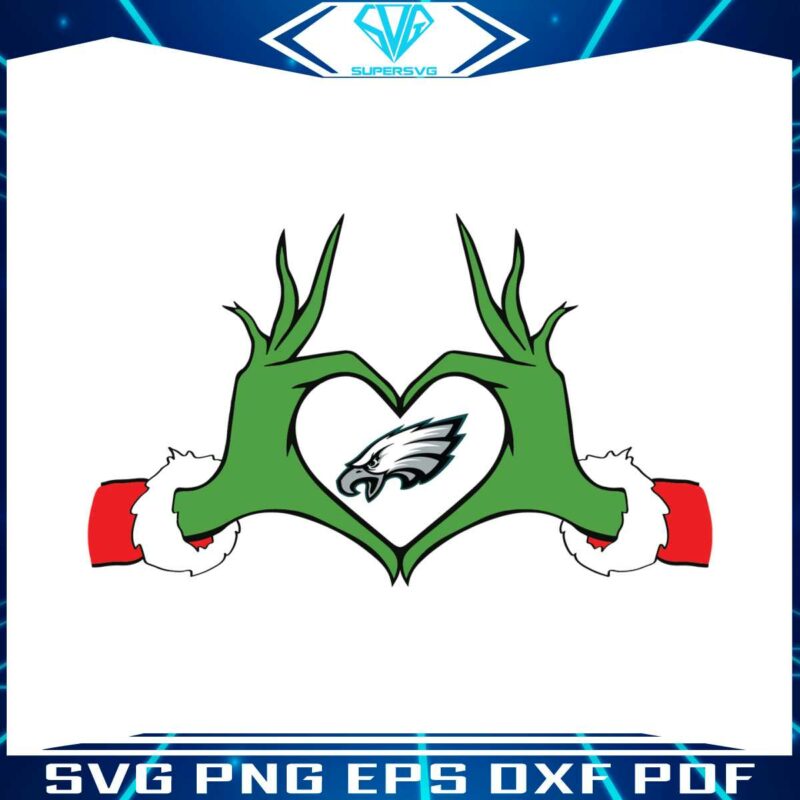 nfl-philadelphia-eagles-grinch-heart-hand-svg