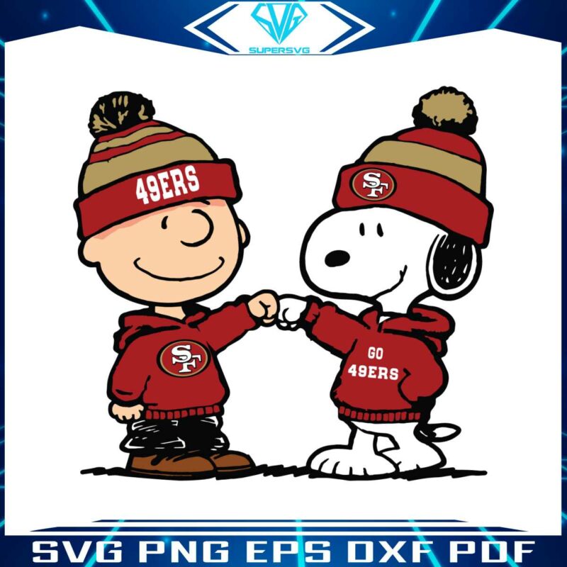 charlie-brown-and-snoopy-san-francisco-football-svg