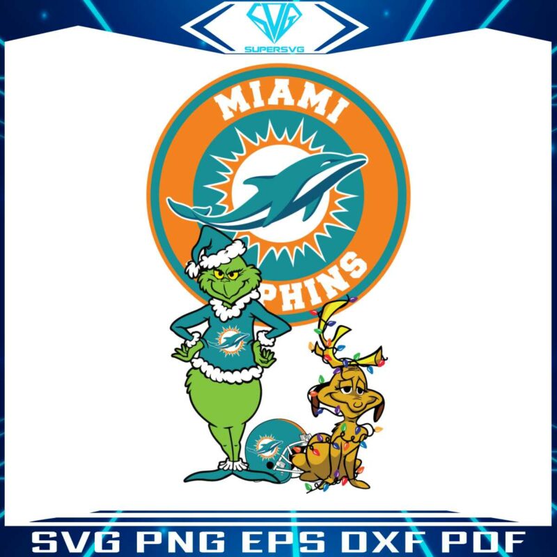 grinch-and-max-miami-dolphins-svg-digital-download