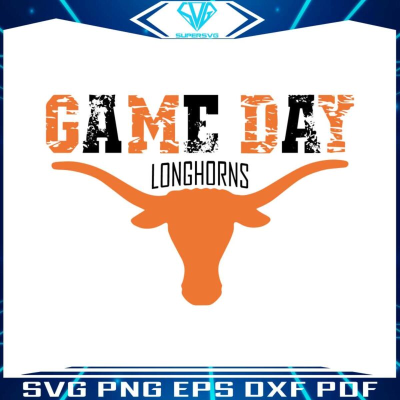 game-day-longhorns-ncaa-svg-digital-download