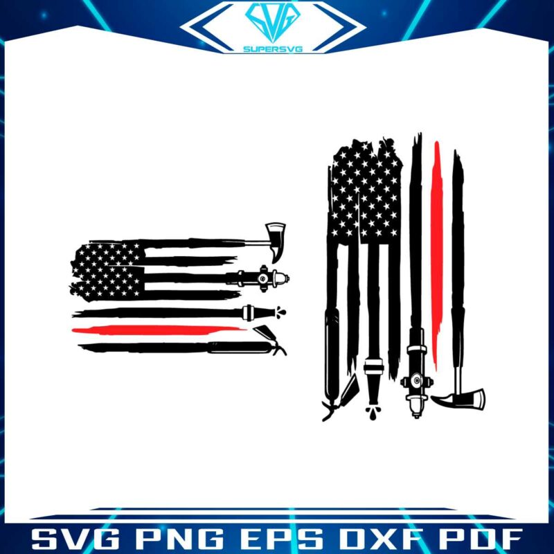 retro-the-firefighter-us-flag-svg
