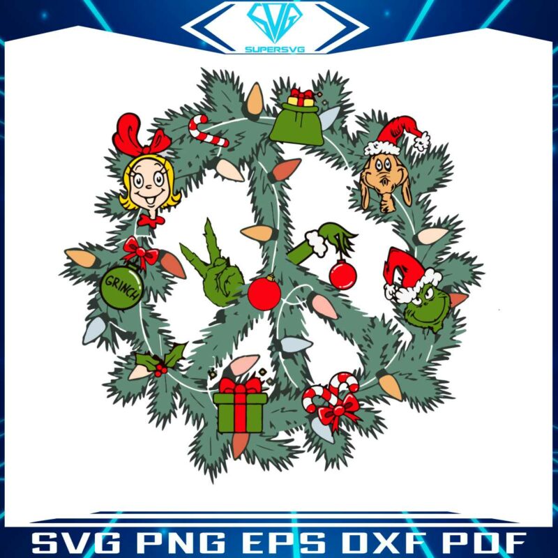 christmas-wreath-grinch-friends-svg