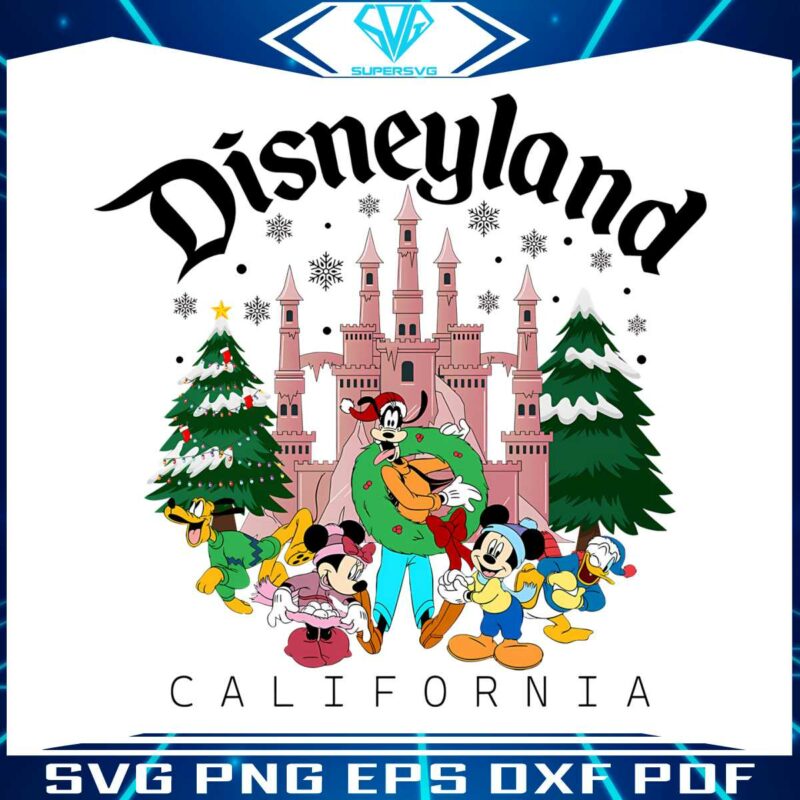 disneyland-california-christmas-castle-png