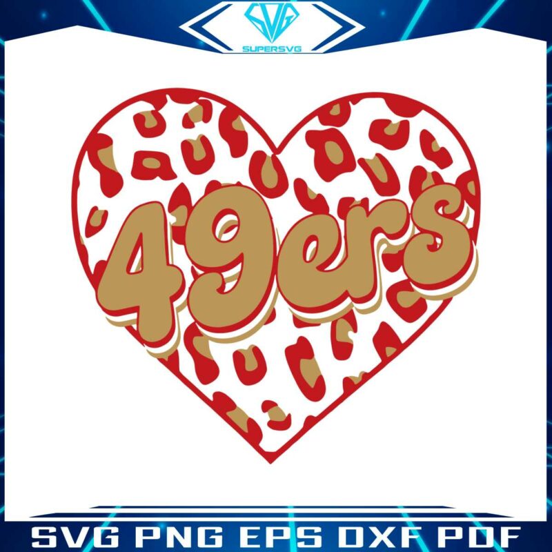 49ers-heart-leopard-svg-digital-download