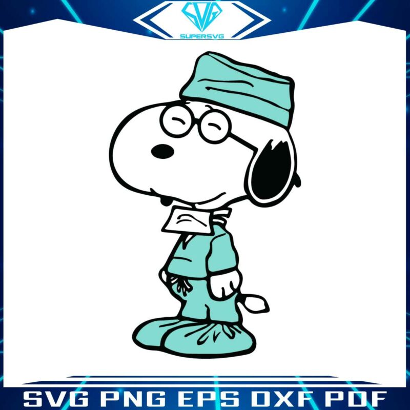 retro-peanuts-snoopy-nurse-svg