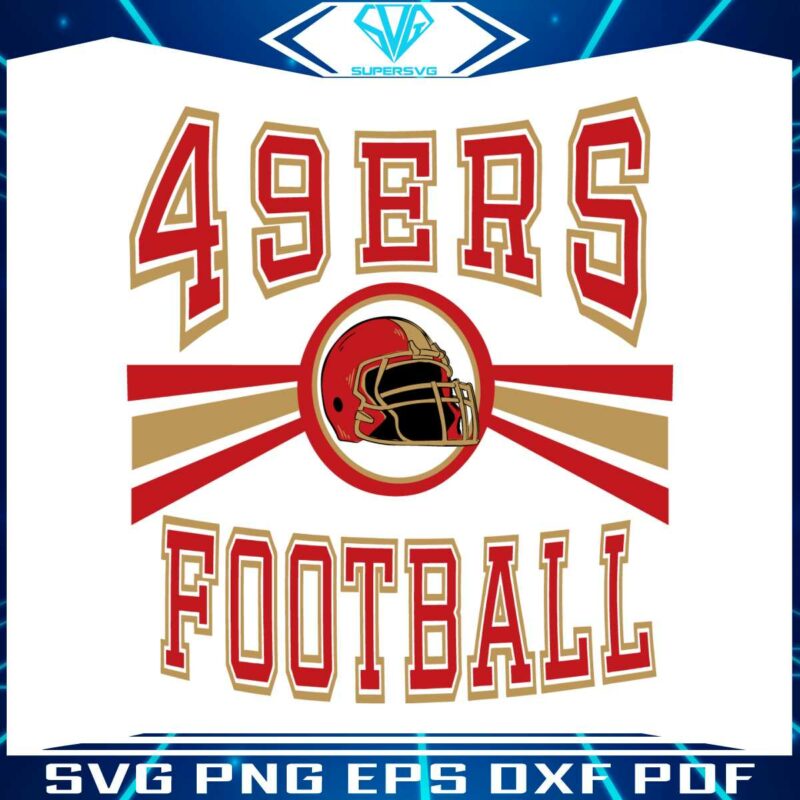 retro-49ers-football-helmet-svg-digital-download