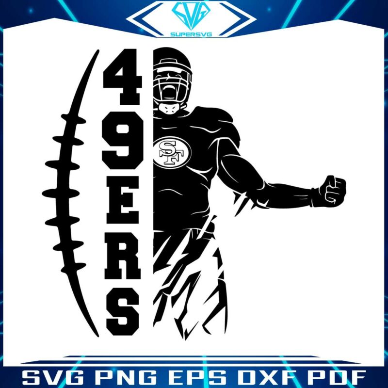 49ers-football-player-svg-digital-download