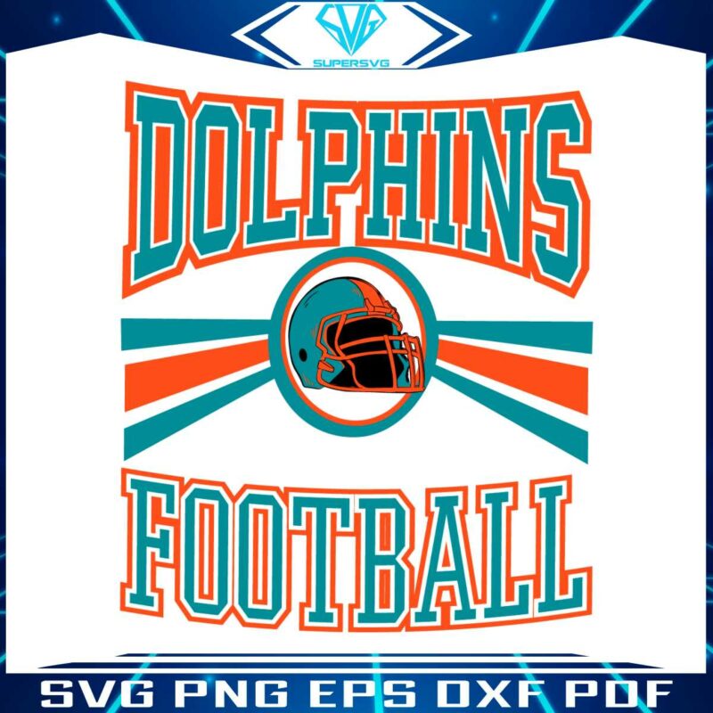 retro-dolphins-football-helmet-svg-digital-download