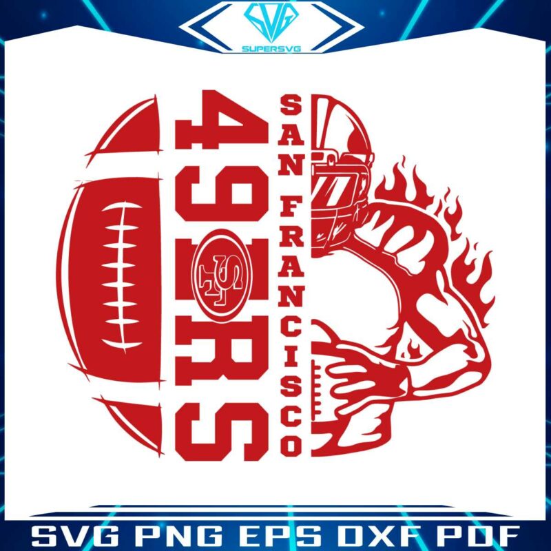 san-francisco-49ers-football-player-svg-digital-download