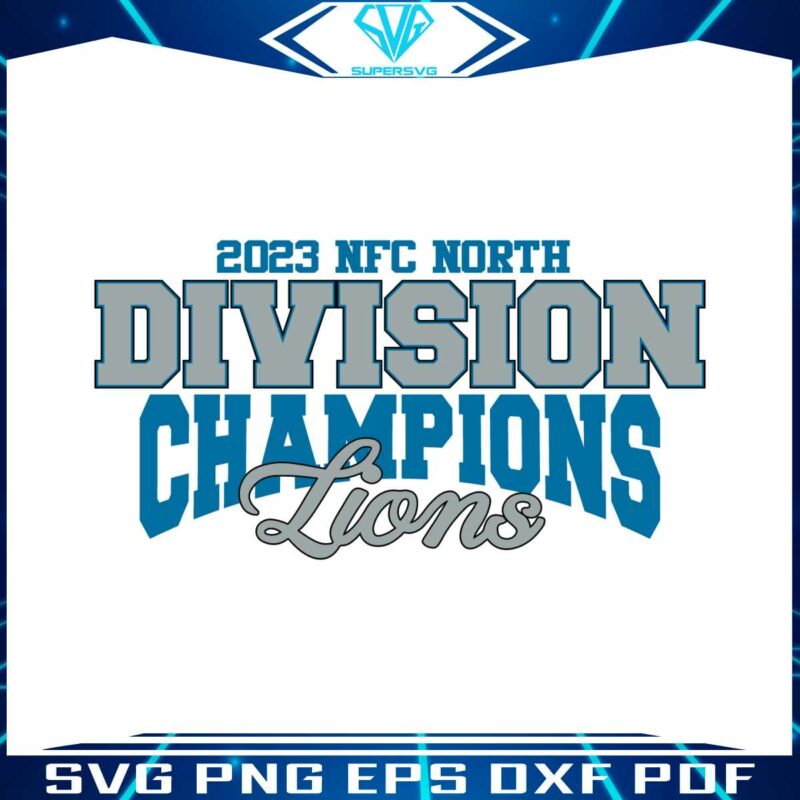 2023-nfc-north-division-champions-lions-svg