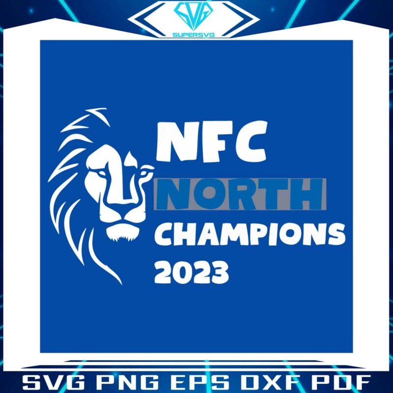 detroit-lions-nfc-north-champions-2023-svg