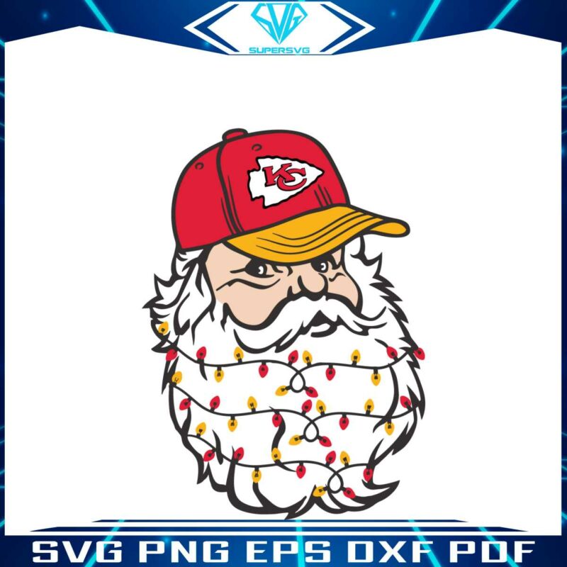 santa-kansas-city-football-christmas-lights-svg