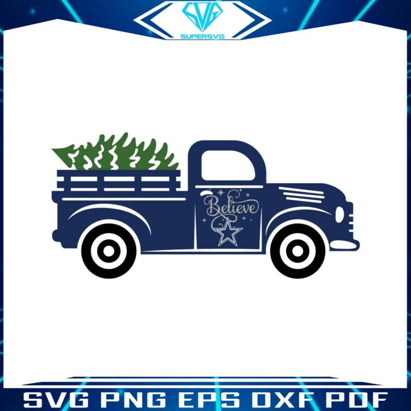 christmas-tree-truck-believe-dallas-cowboys-svg