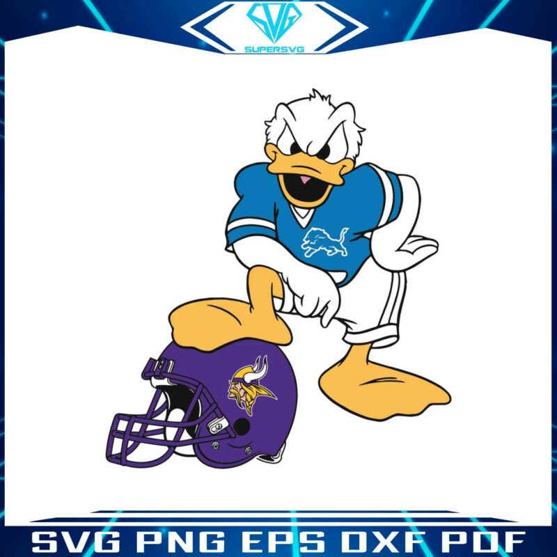 detroit-lions-donald-duck-and-minnesota-vikings-svg