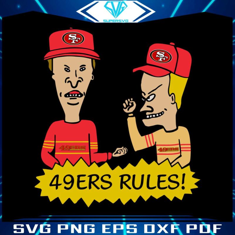 beavis-and-butt-head-san-francisco-49ers-rules-svg