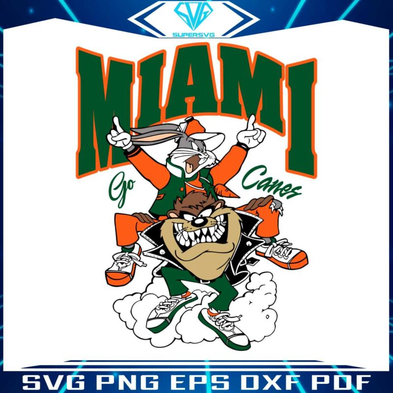 funny-looney-tunes-miami-go-canes-svg