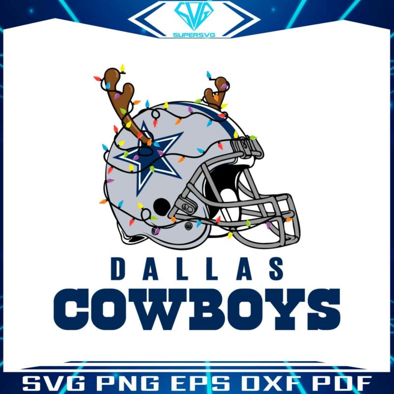 dallas-cowboys-helmet-deer-antlers-svg