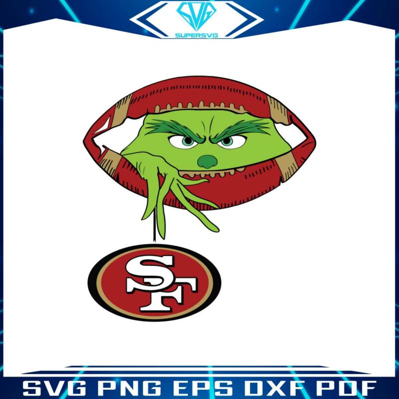 grinch-hold-san-francisco-49ers-logo-football-svg