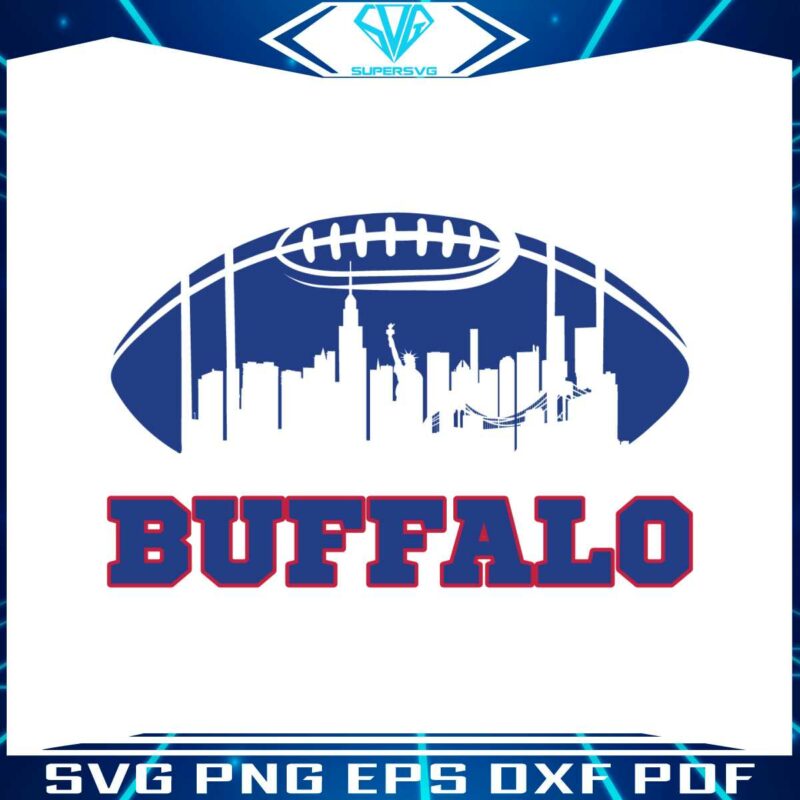 buffalo-bills-1960-football-skyline-svg-digital-download