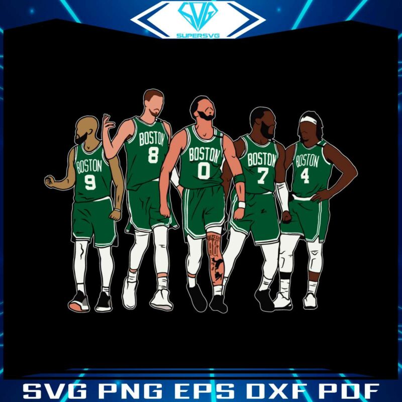 boston-celtic-basketball-players-svg